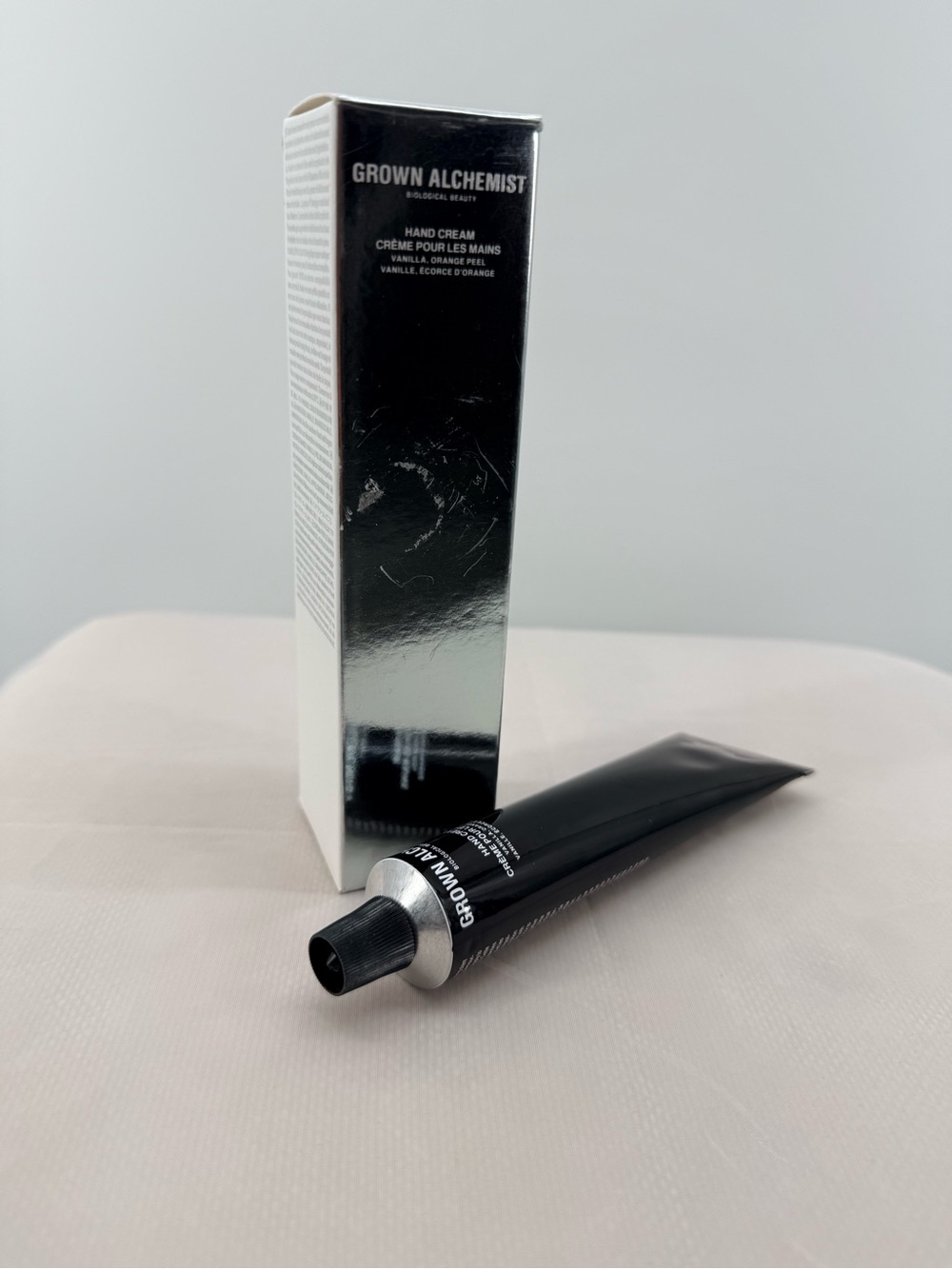 Grown Alchemist Black Hand Cream Tube and Box